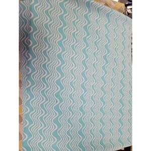 Vintage MCM blue & White Patterned Fabric Polyester??